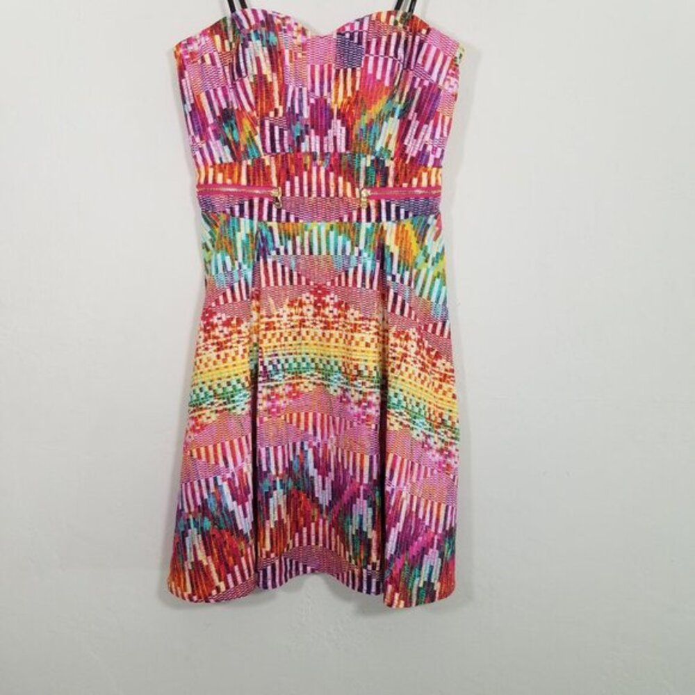 Guess Multicolor Strapless Mini Dess Size 6